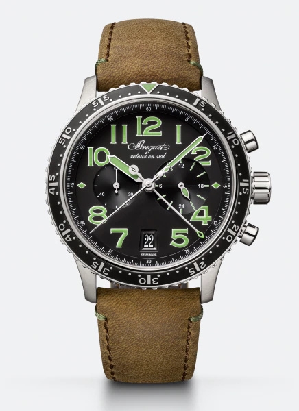 Breguet 3815TI/HM/3ZU : Type XXI 3815 Titanium / Black - Green