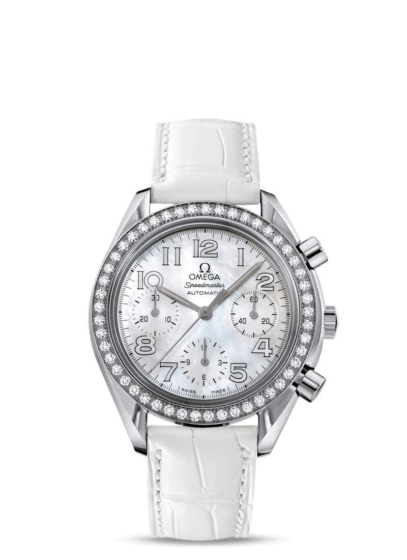 Omega 3835.70.36 : Speedmaster Reduced Ladies Stainless Steel / Diamond / MOP / White