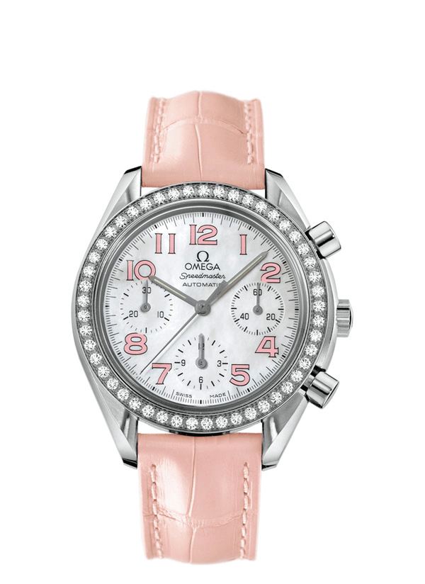 Omega 3835.74.34 : Speedmaster Reduced Ladies Stainless Steel / Diamond / MOP / Pink