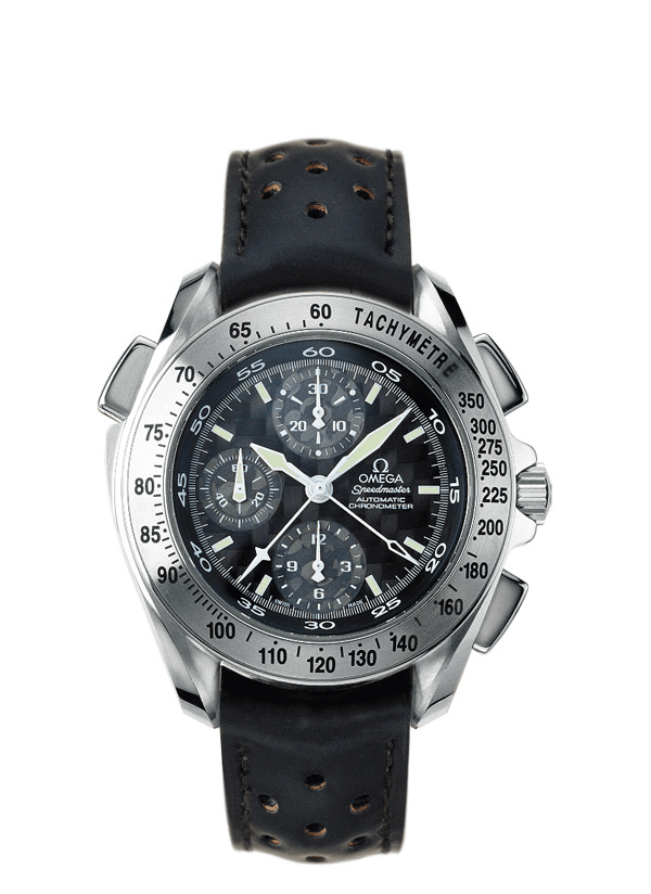 Omega 3840.50.31 : Speedmaster Split-Seconds Stainless Steel / Carbon / Strap