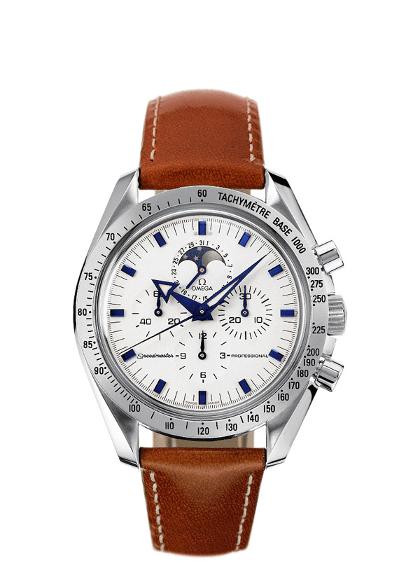 Omega 3875.20.37 : Speedmaster Professional Moonphase Broad Arrow Stainless Steel / Ivory