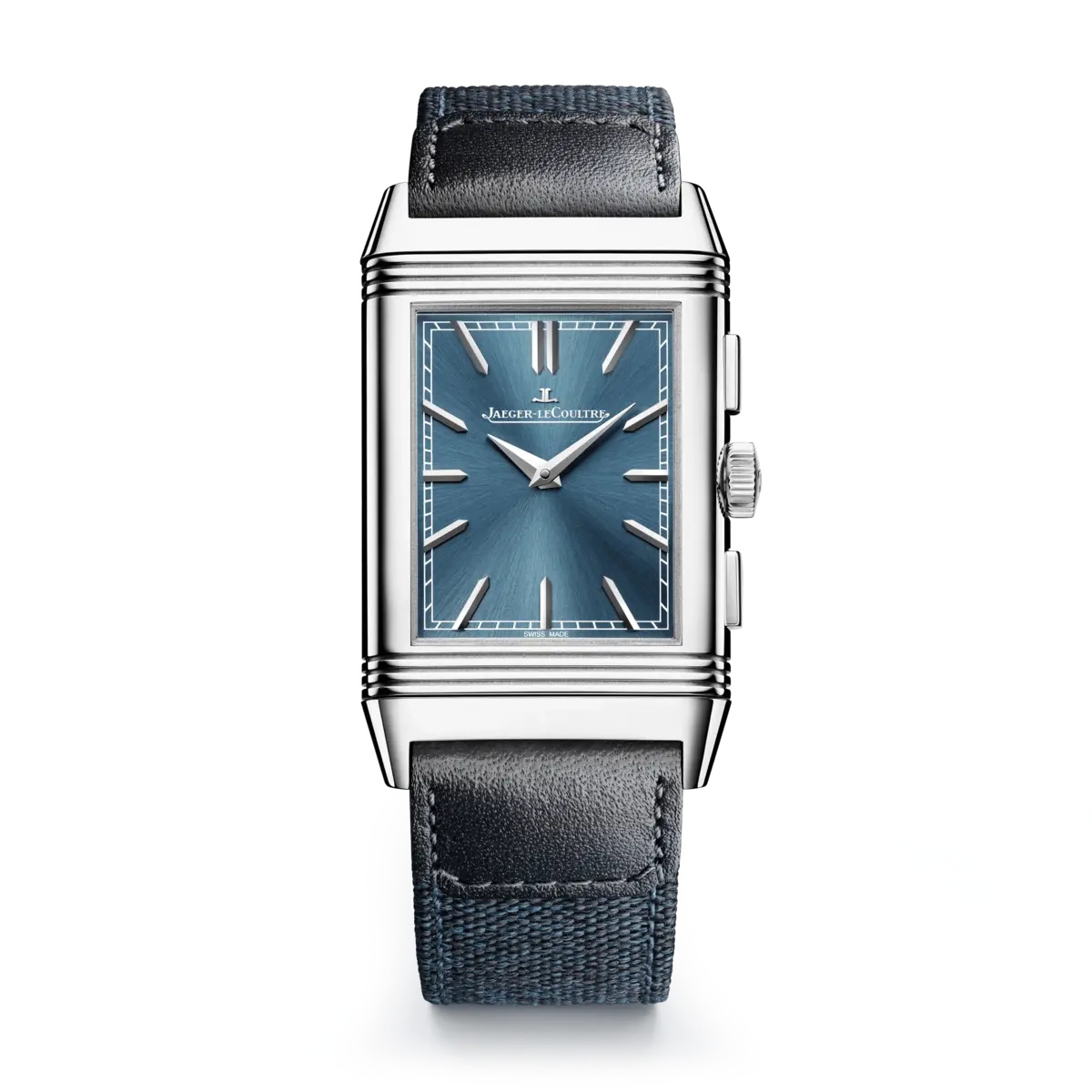 Jaeger-LeCoultre 389848J : Reverso Tribute Chronograph Stainless Steel / Blue