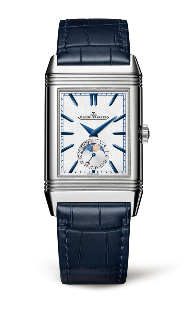 Jaeger-LeCoultre 3958420 : Reverso Tribute Moon Stainless Steel / Silver / Alligator