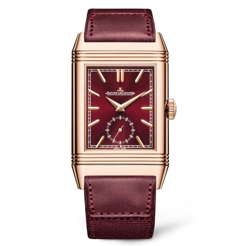 Jaeger-LeCoultre 398256J : Reverso Tribute Duoface Fagliano Pink Gold  / Burgundy