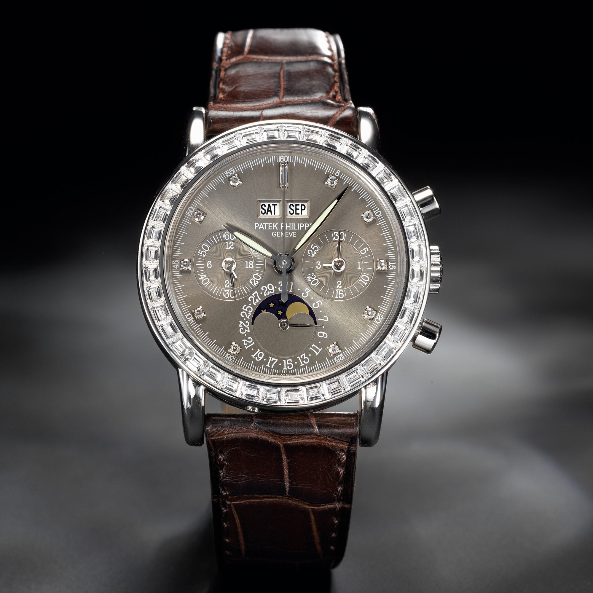 Patek Philippe 3990P-XX1 : Perpetual Calendar Chronograph 3990 Platinum / Slate