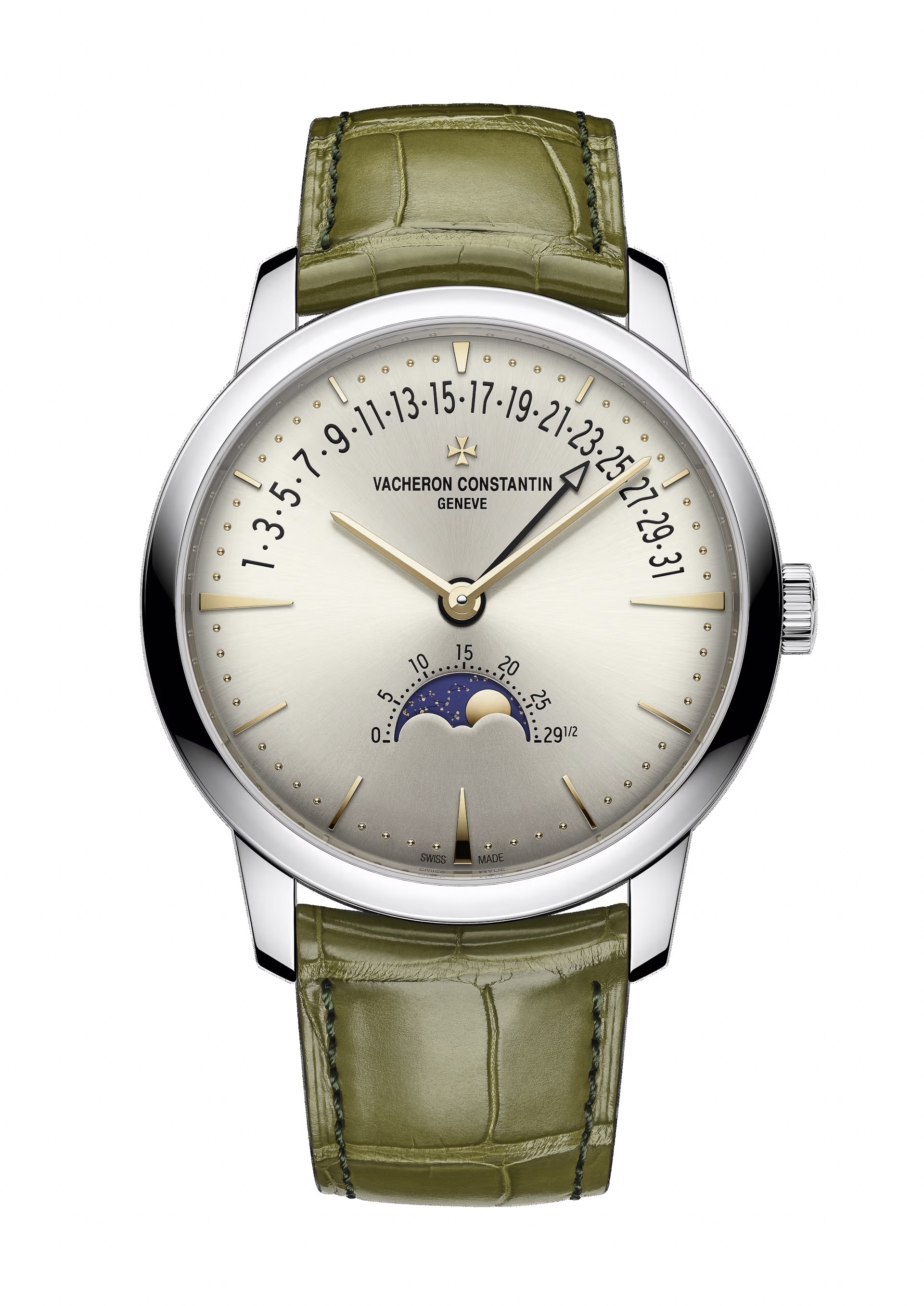Vacheron Constantin 4010U/000G-H070 : Patrimony Moon Phase and Retrograde Date White Gold / Silver