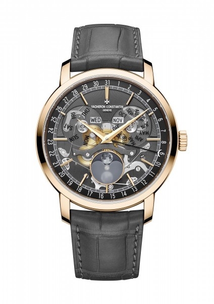 Vacheron Constantin 4020T/000R-B654 : Traditionnelle Complete Calendar Openface Pink Gold