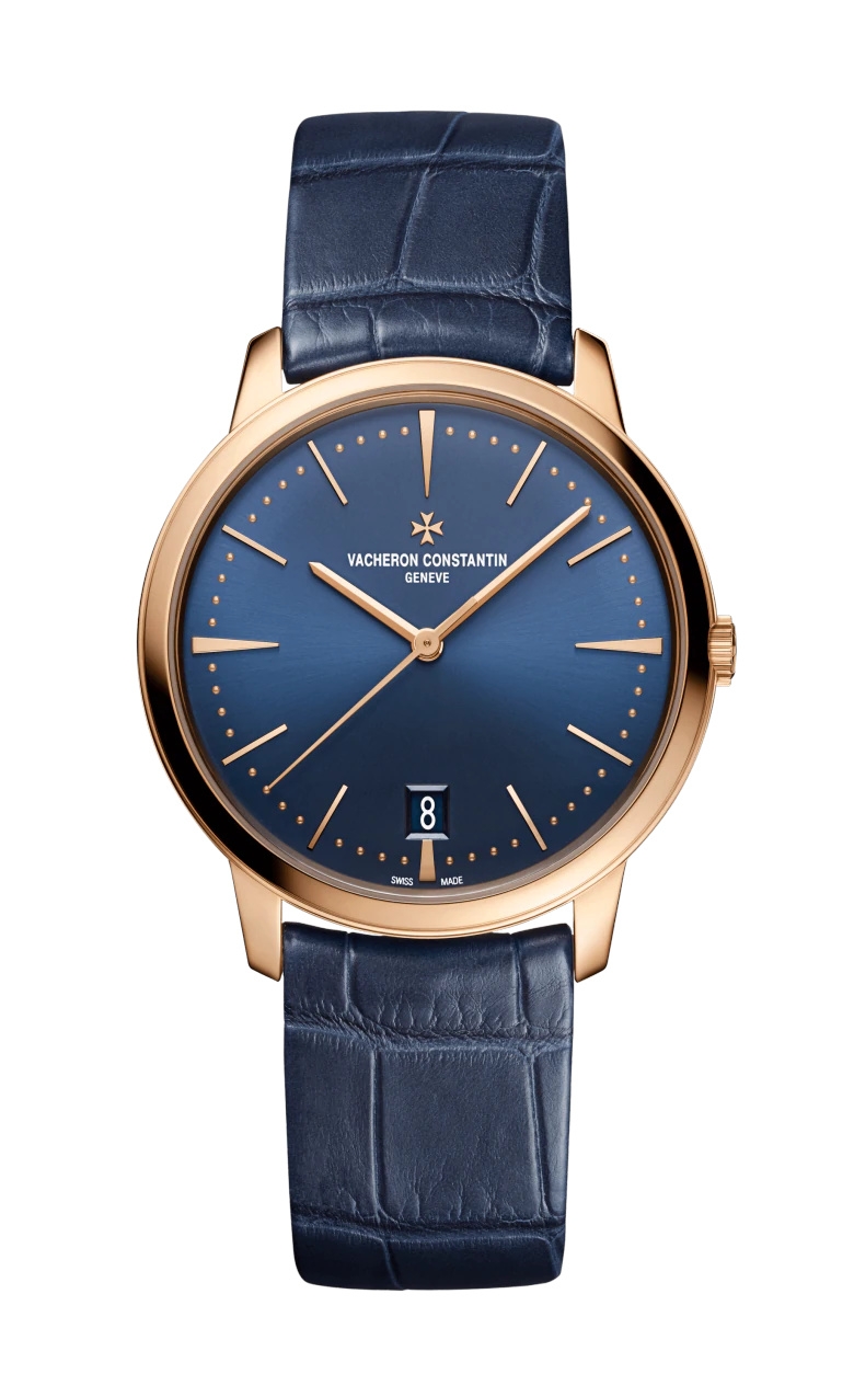 Vacheron Constantin 4100U/000R-B643 : Patrimony 36mm Self-Winding Pink Gold / Blue