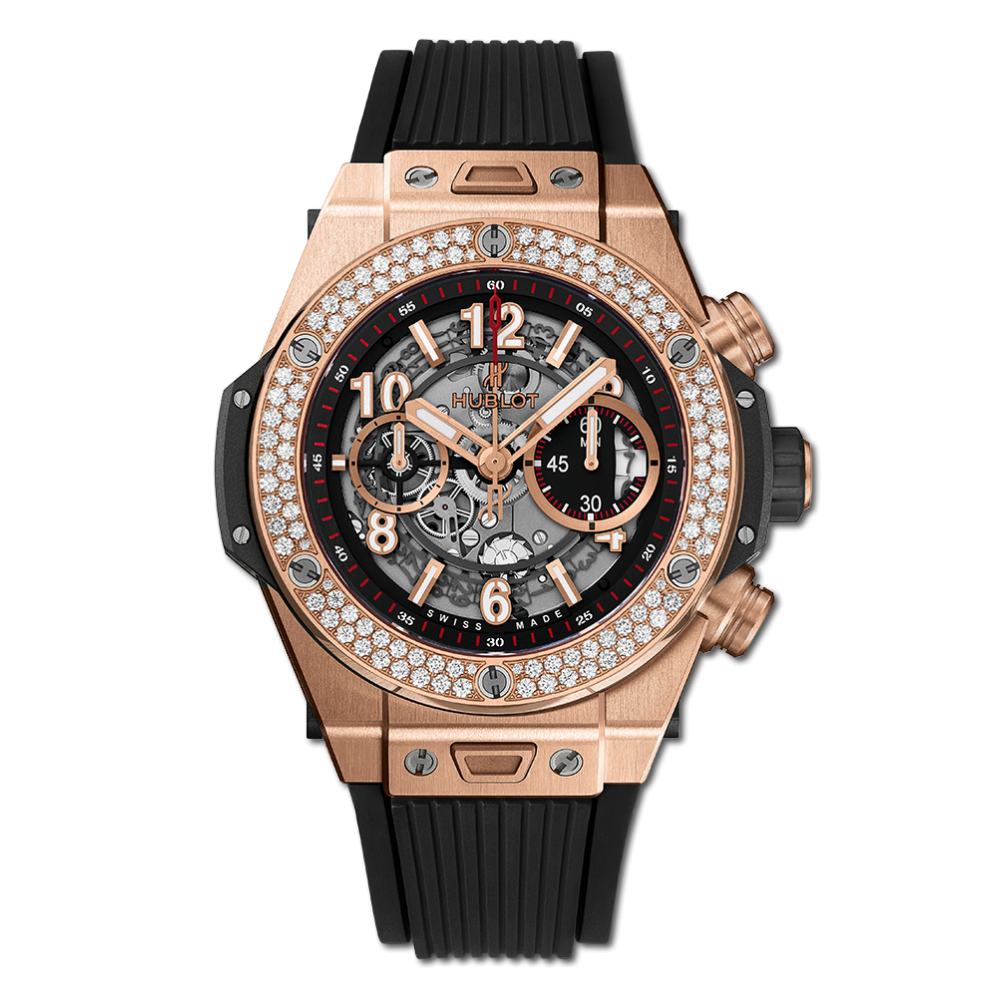 Hublot 411.OX.1180.RX.1104 : Big Bang Unico 45 King Gold / Diamonds / Black