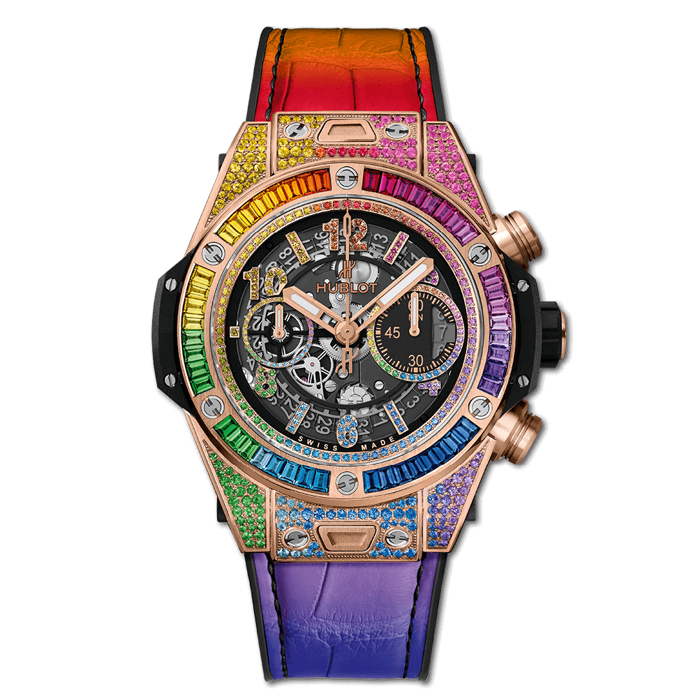 Hublot 411.OX.9910.LR.0999 : Big Bang Unico 45 King Gold / Rainbow