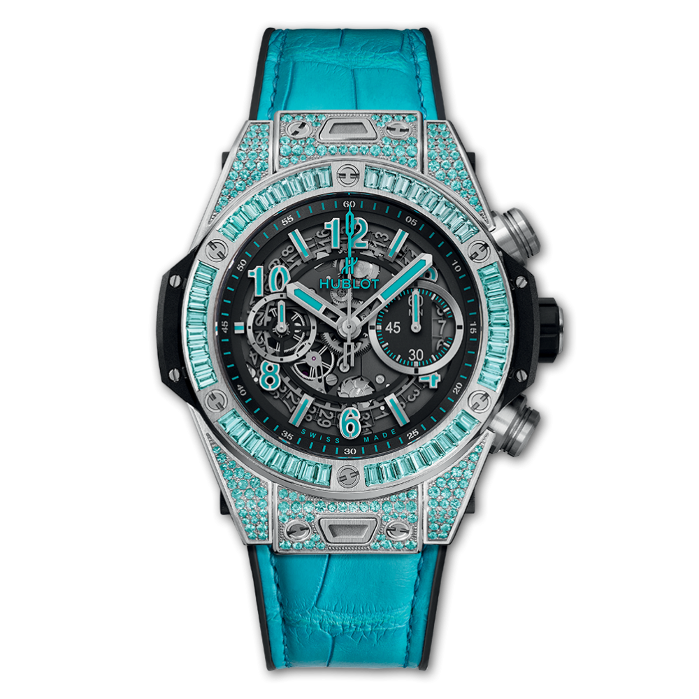 Hublot 411.WX.1179.LR.0919 : Big Bang Unico 45 White Gold / Paraiba