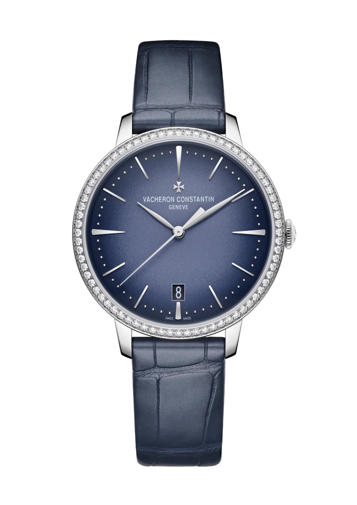 Vacheron Constantin 4115U/000G-B908 : Patrimony Self-Winding 36.5 White Gold - Diamond / Blue