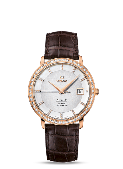 Omega 413.58.37.20.52.001 : De Ville Prestige Co-Axial 36.5 Red Gold / Diamond