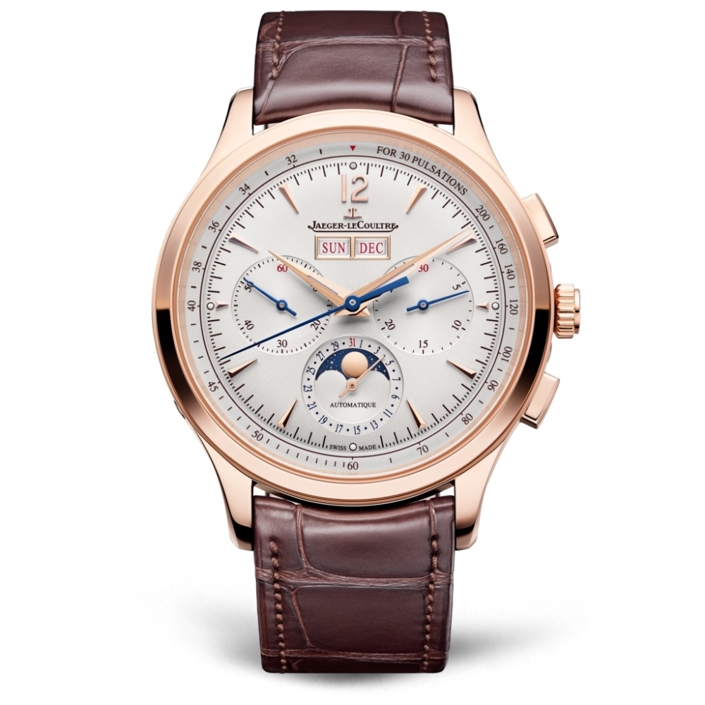 Jaeger-LeCoultre 4132520 : Master Control Chronograph Calendar Pink Gold / Silver / Alligator