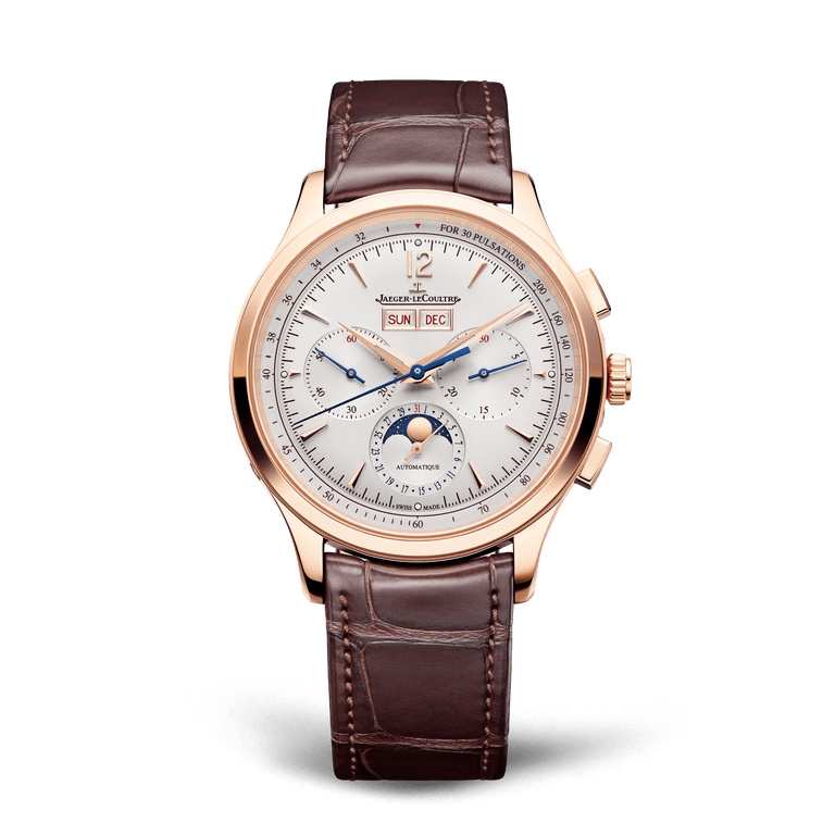 Jaeger-LeCoultre 413252J : Master Control Chronograph Calendar Pink Gold / Silver / Alligator