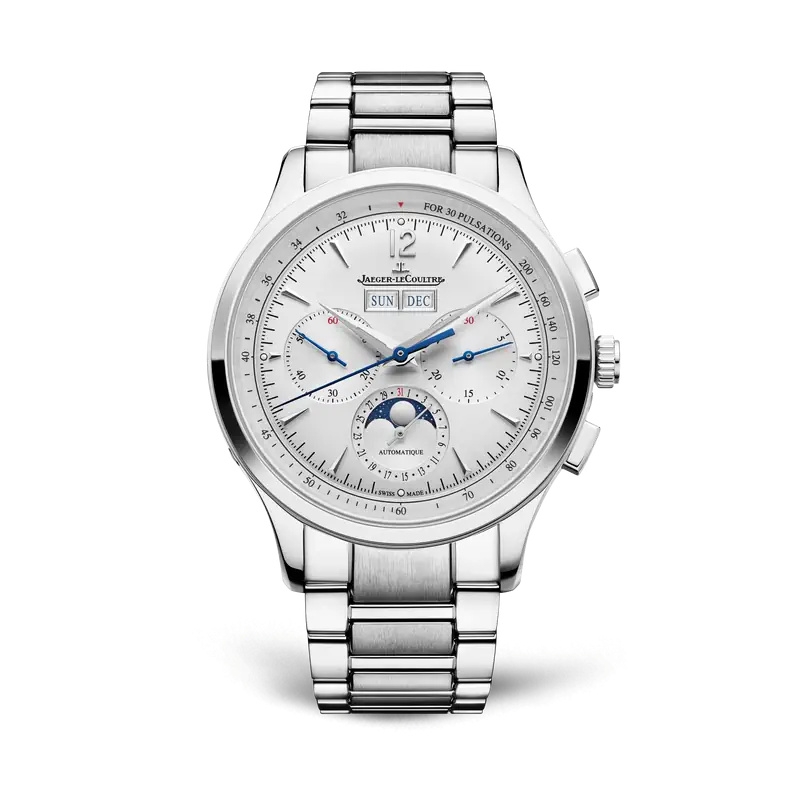 Jaeger-LeCoultre 413812J : Master Control Chronograph Calendar Stainless Steel / Silver / Bracelet