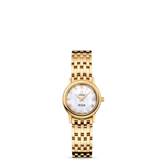 Omega 4170.71.00 : De Ville Prestige Quartz 22 Yellow Gold / MOP / Bracelet
