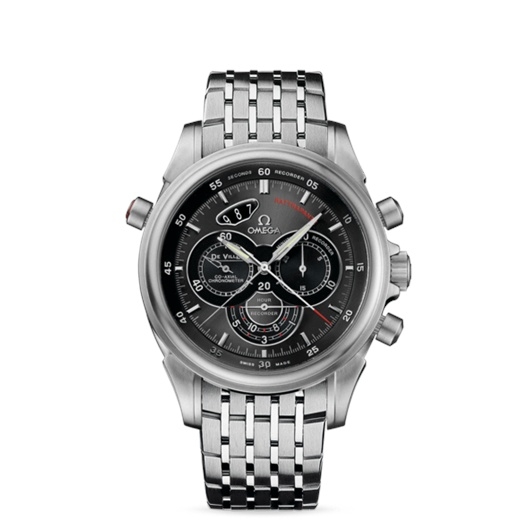 Omega 422.10.44.51.06.001 : De Ville Co-Axial 44 Chronoscope Rattrapante II Stainless Steel / Grey / Bracelet