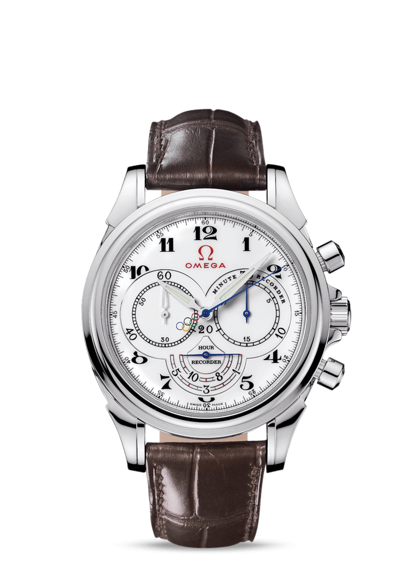 Omega 422.13.41.50.04.001 : De Ville Co-Axial 41 Chronoscope Stainless Steel / White / Olympic