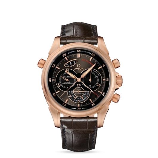 Omega 422.53.44.51.13.001 : De Ville Co-Axial 44 Chronoscope Rattrapante II Red Gold / Brown