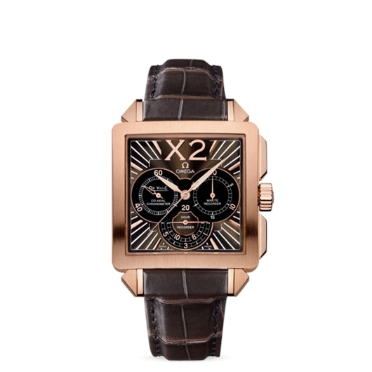 Omega 423.53.37.50.01.001 : De Ville X2 Co-Axial 37 Chronograph Red Gold / Brown
