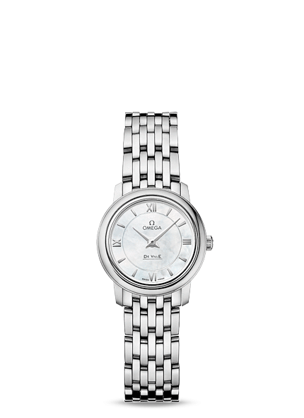 Omega 424.10.24.60.05.001 : De Ville Prestige Quartz 24.4 Stainless Steel / MOP / Bracelet