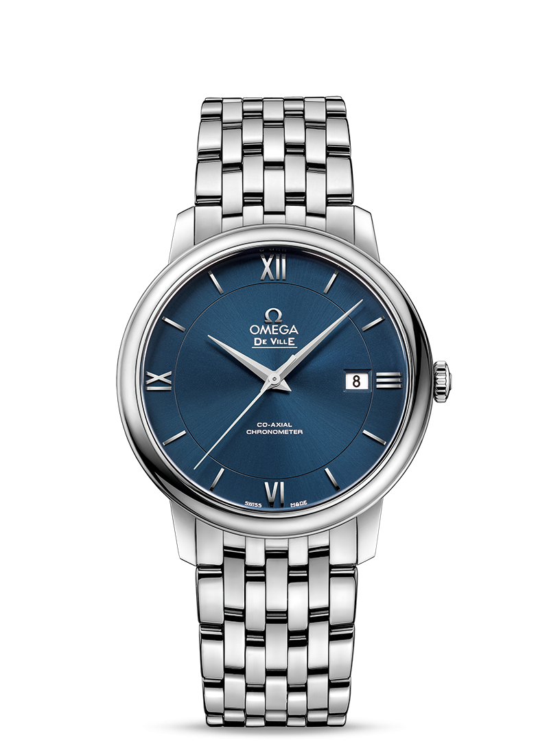 Omega 424.10.40.20.03.001 : De Ville Prestige Co-Axial 39.5 Stainless Steel / Blue / Bracelet