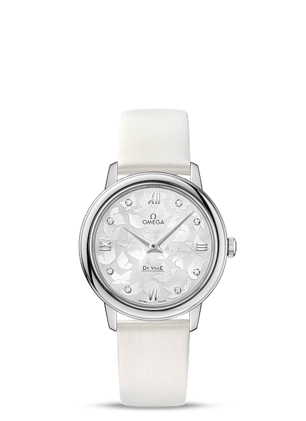 Omega 424.12.33.60.52.001 : De Ville Prestige Quartz 32.7 Butterfly Stainless Steel / Silver