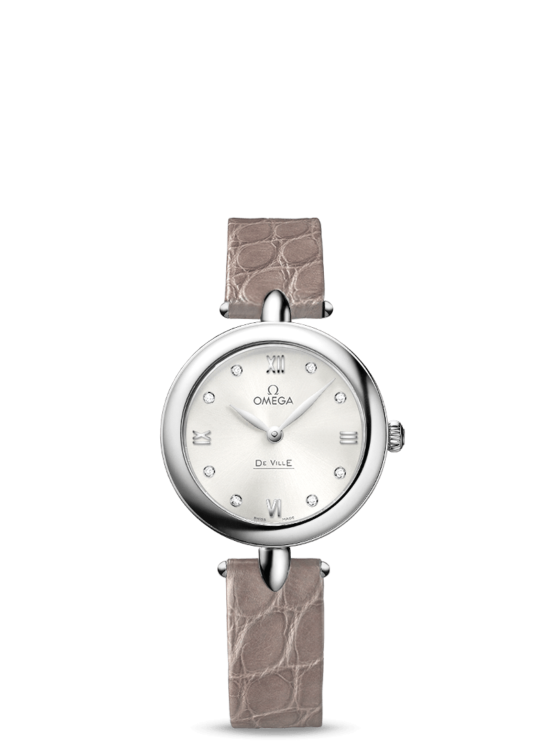 Omega 424.13.27.60.52.001 : De Ville Prestige Dewdrop Quartz 27.4 Stainless Steel / Silver