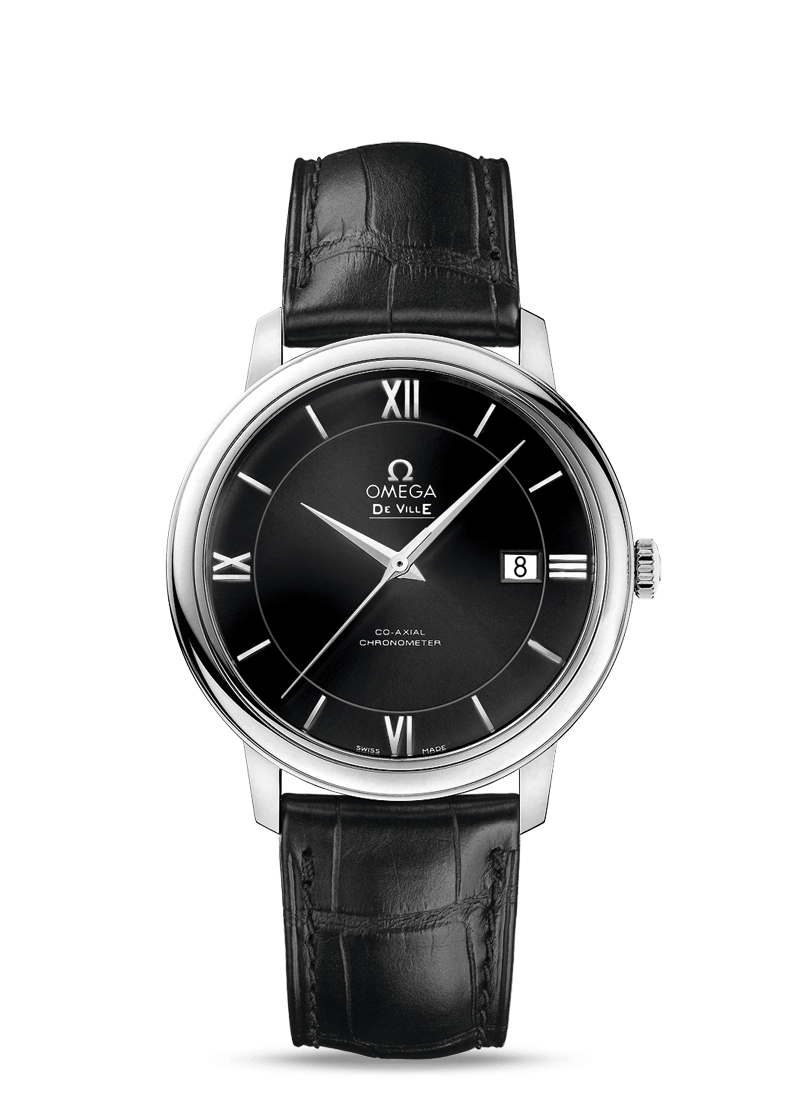 Omega 424.13.40.20.01.001 : De Ville Prestige Co-Axial 39.5 Stainless Steel / Black