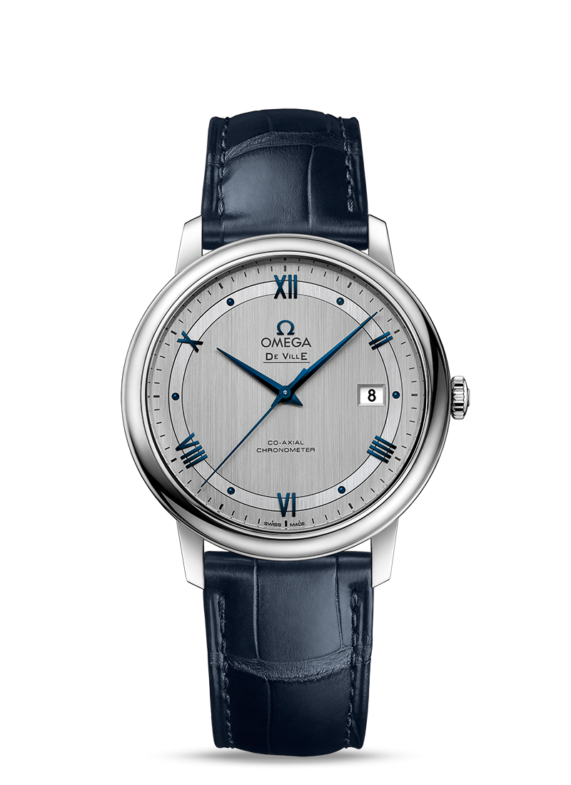 Omega 424.13.40.20.02.003 : De Ville Prestige Co-Axial 39.5  Stainless Steel / Vintage Silver