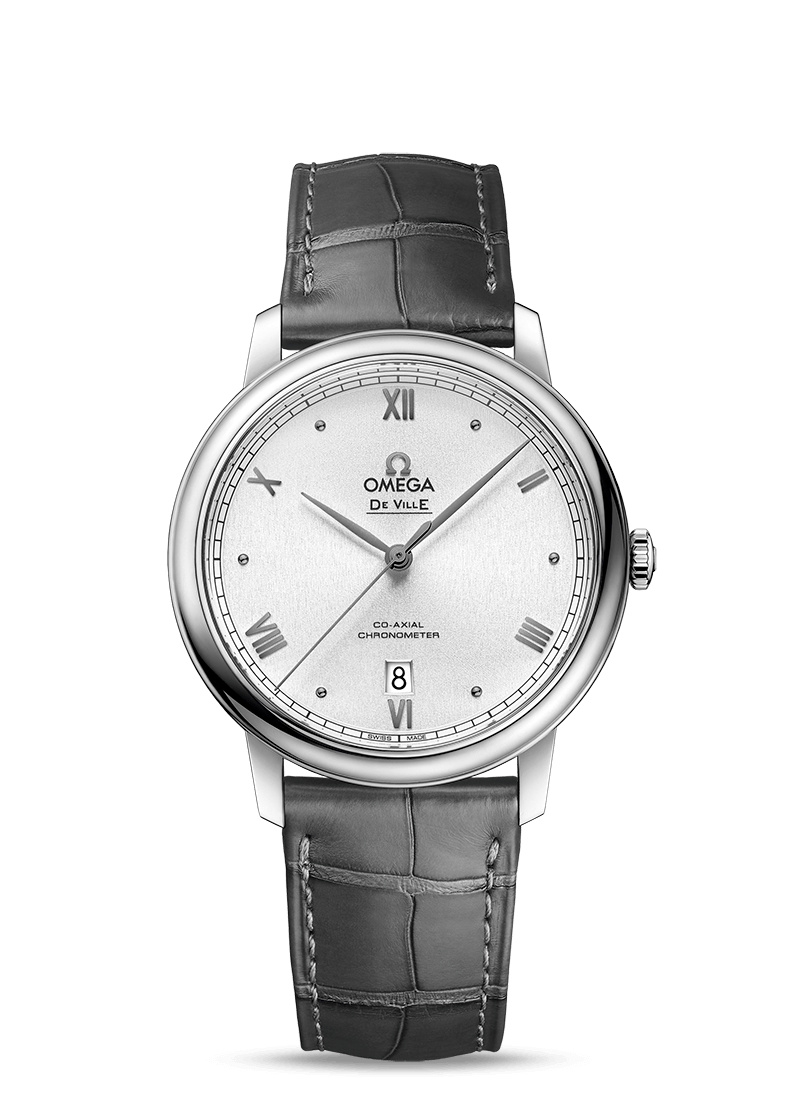 Omega 424.13.40.20.02.007 : De Ville Prestige Co-Axial 39.5 Stainless Steel / Silver Sunburst