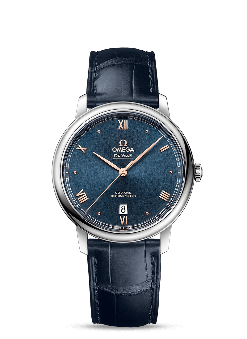 Omega 424.13.40.20.03.004 : De Ville Prestige Co-Axial 39.5 Stainless Steel / Blue Sunburst
