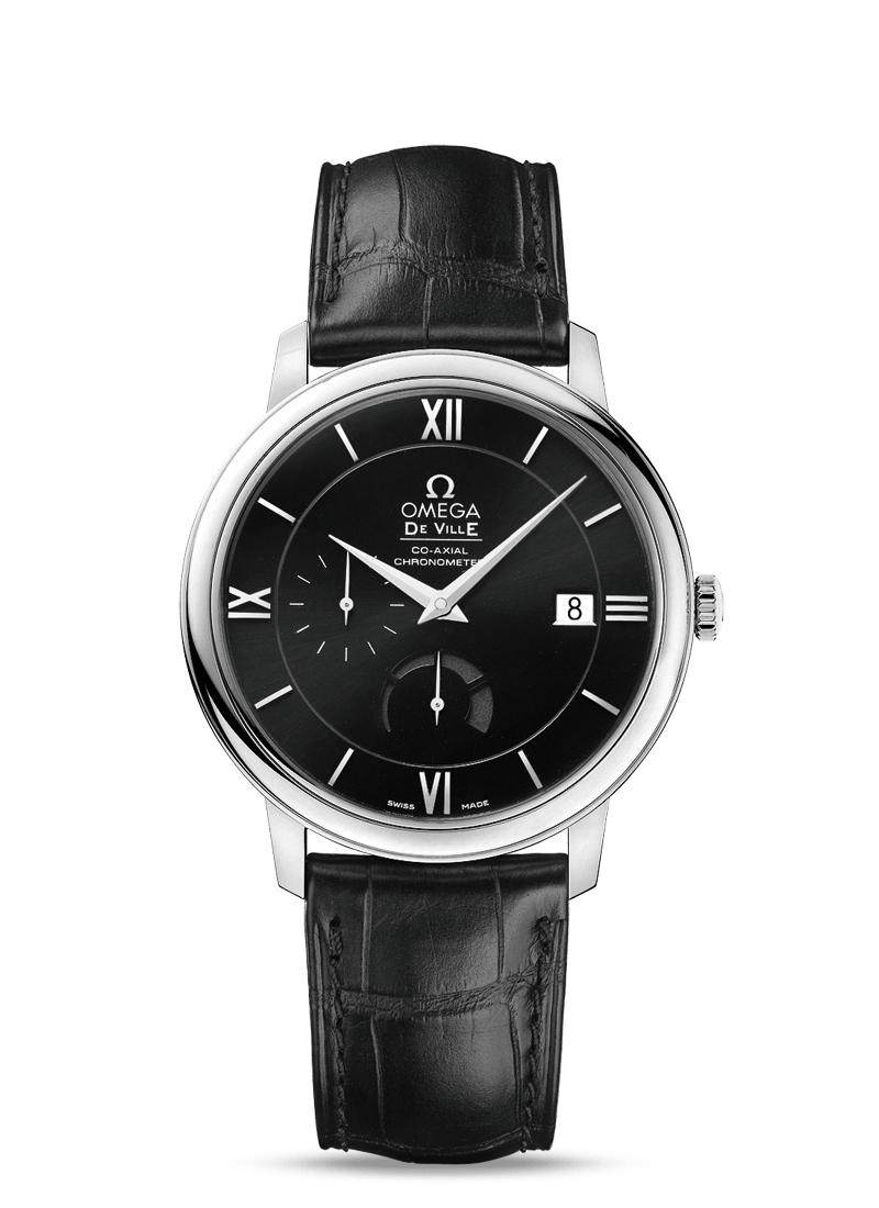 Omega 424.13.40.21.01.001 : De Ville Prestige Co-Axial 39.5 Power Reserve Stainless Steel / Black