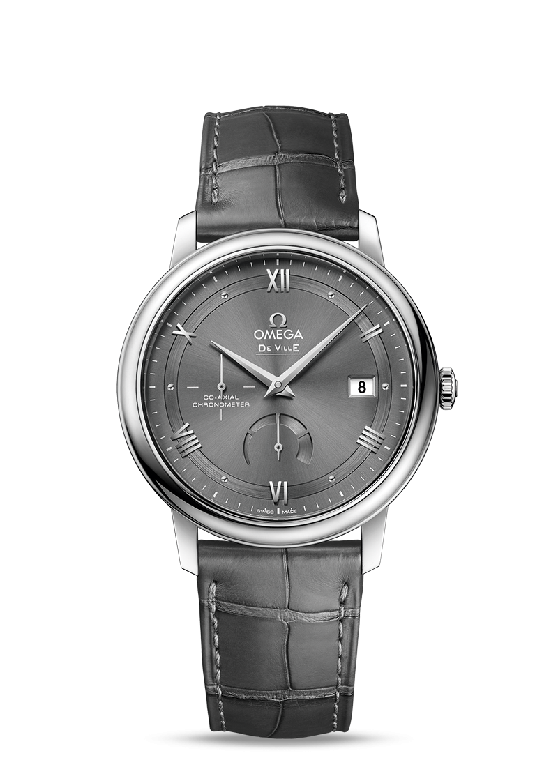 Omega 424.13.40.21.06.001 : De Ville Prestige Co-Axial 39.5 Power Reserve Stainless Steel / Vintage  Grey