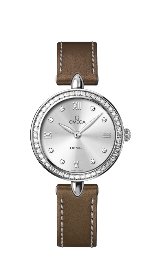 Omega 424.17.27.60.52.001 : De Ville Prestige Dewdrop Quartz 27.4 Stainless Steel / Silver / Diamond