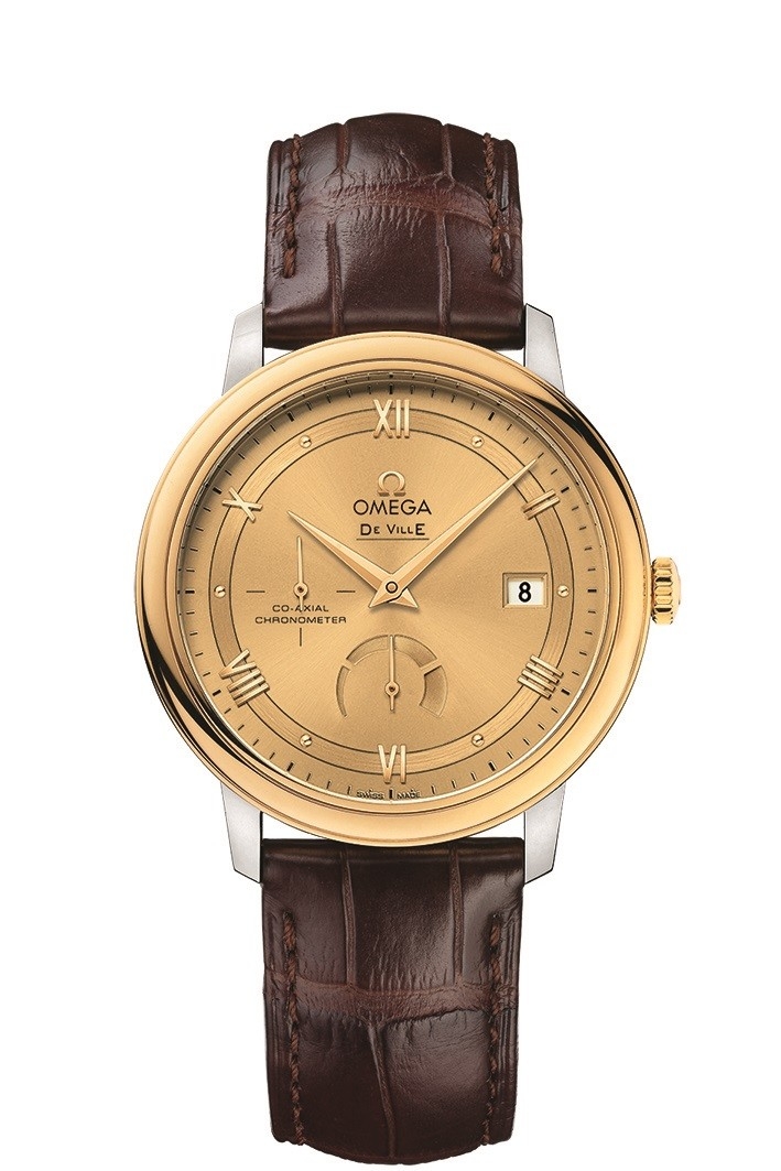 Omega 424.23.40.21.58.001 Proto : De Ville Prestige Co-Axial 39.5 Power Reserve Vintage Stainless Steel / Yellow Gold / Champagne