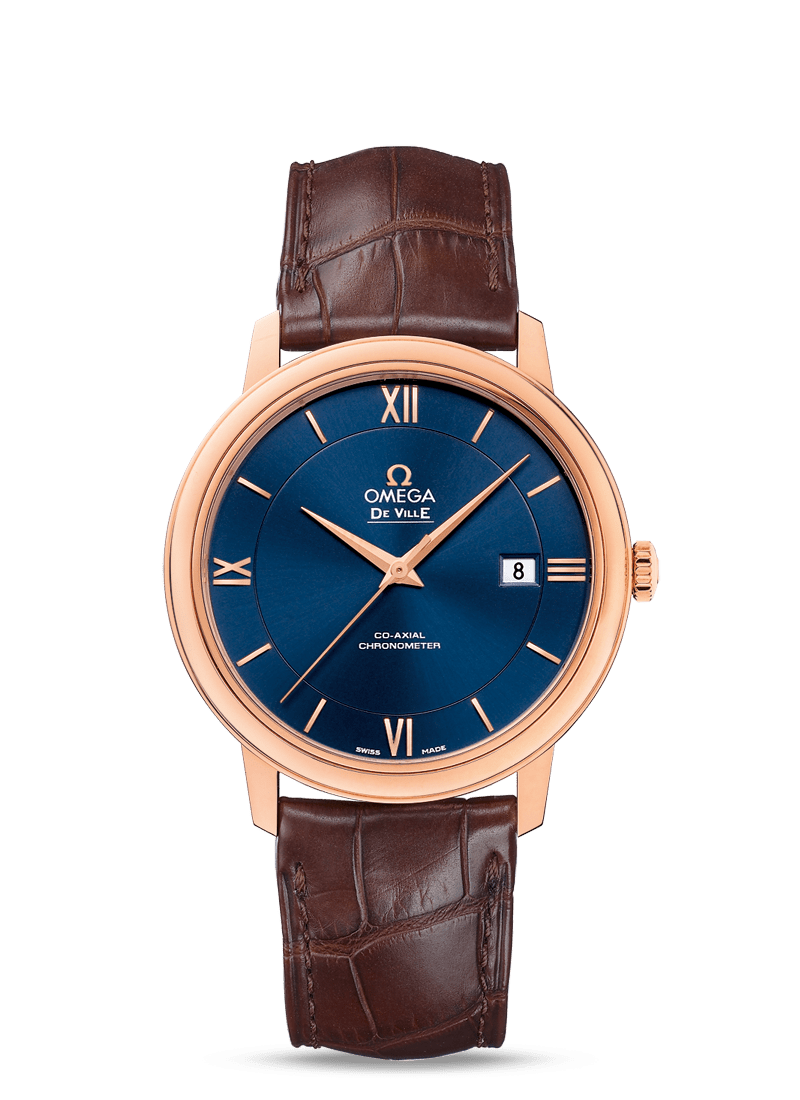 Omega 424.53.40.20.03.002 : De Ville Prestige Co-Axial 39.5 Red Gold / Blue