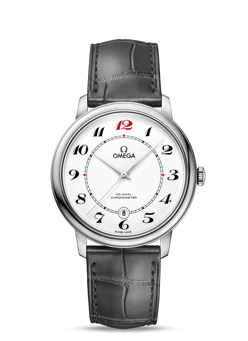 Omega 424.53.40.20.04.002 : De Ville Prestige Co-Axial 39.5 White Gold / Enamel / 50th Anniversary