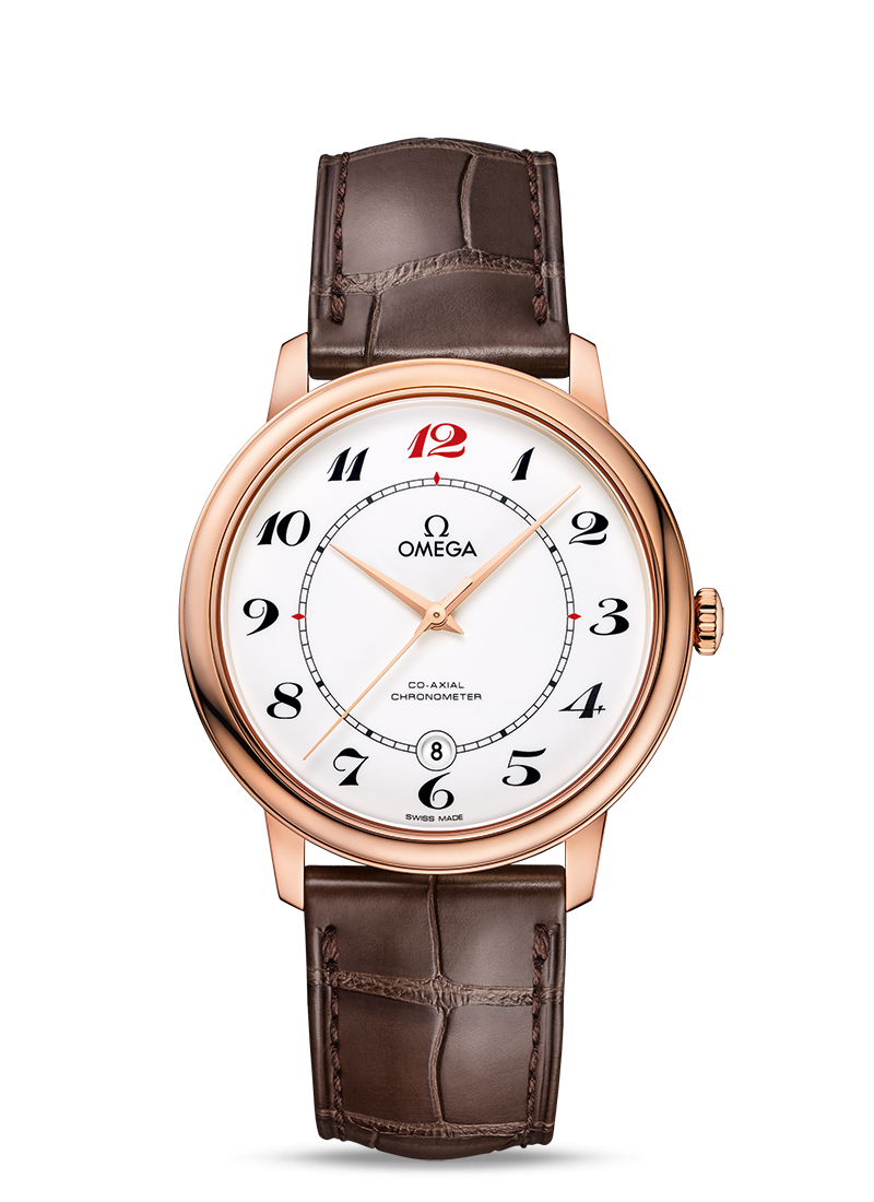 Omega 424.53.40.20.04.004 : De Ville Prestige Co-Axial 39.5 Red Gold / Enamel / 50th Anniversary