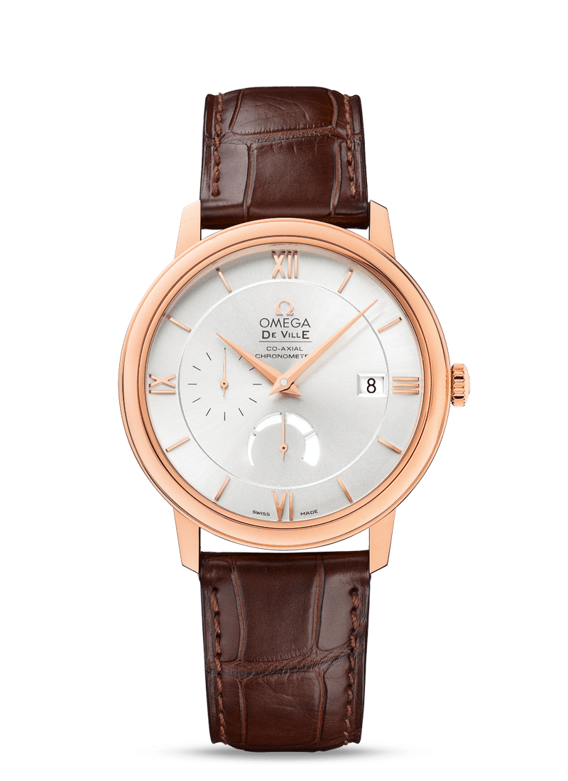 Omega 424.53.40.21.02.001 : De Ville Prestige Co-Axial 39.5 Power Reserve Red Gold / Silver