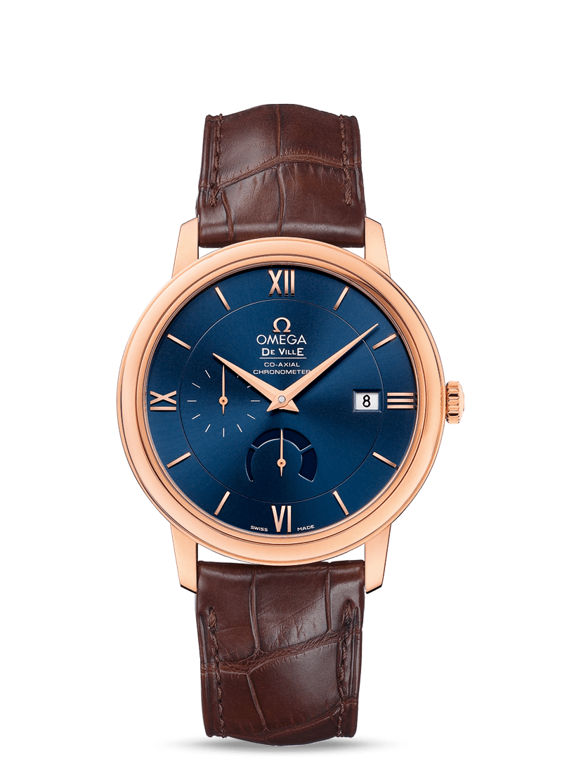 Omega 424.53.40.21.03.002 : De Ville Prestige Co-Axial 39.5 Power Reserve Red Gold / Blue