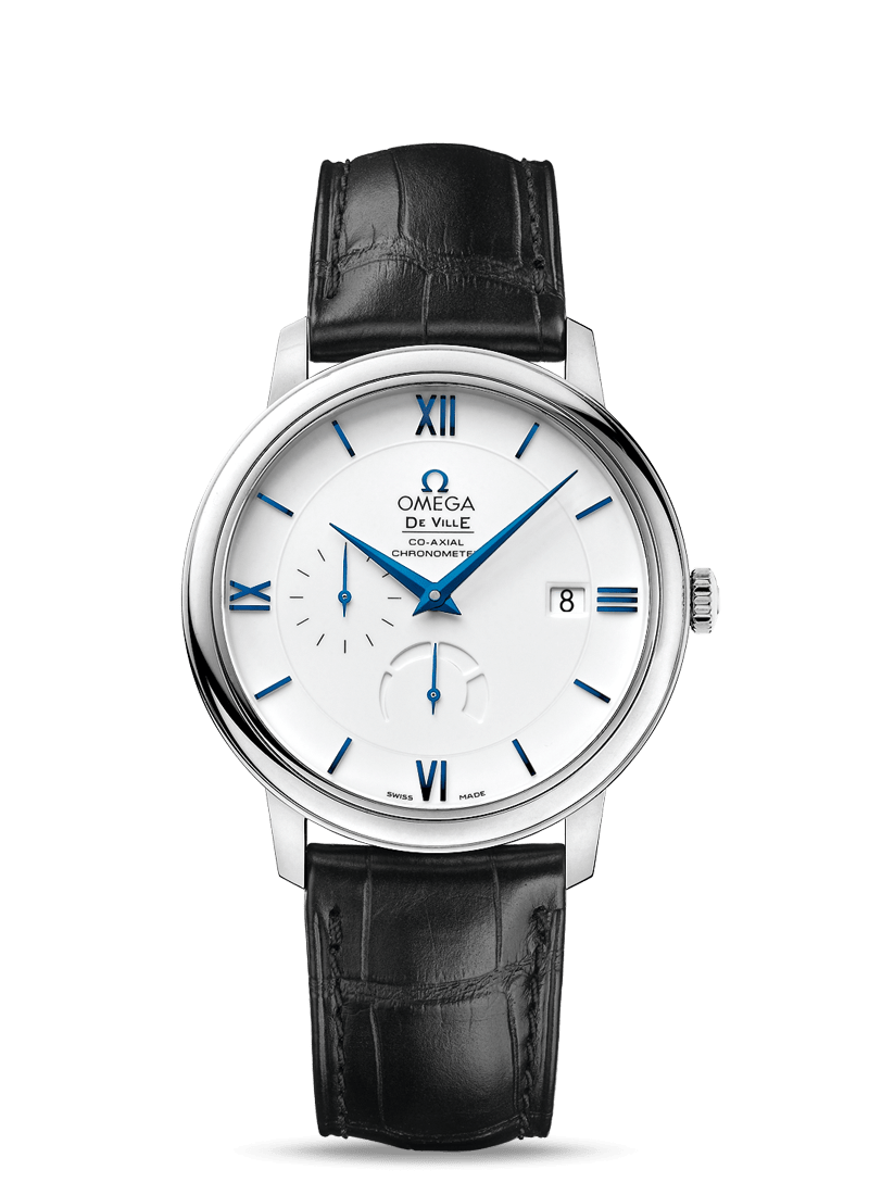 Omega 424.53.40.21.04.001 : De Ville Prestige Co-Axial 39.5 Power Reserve White Gold / White