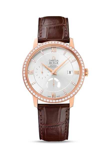 Omega 424.58.40.21.52.002 : De Ville Prestige Co-Axial 39.5 Power Reserve Red Gold / Silver / Diamond
