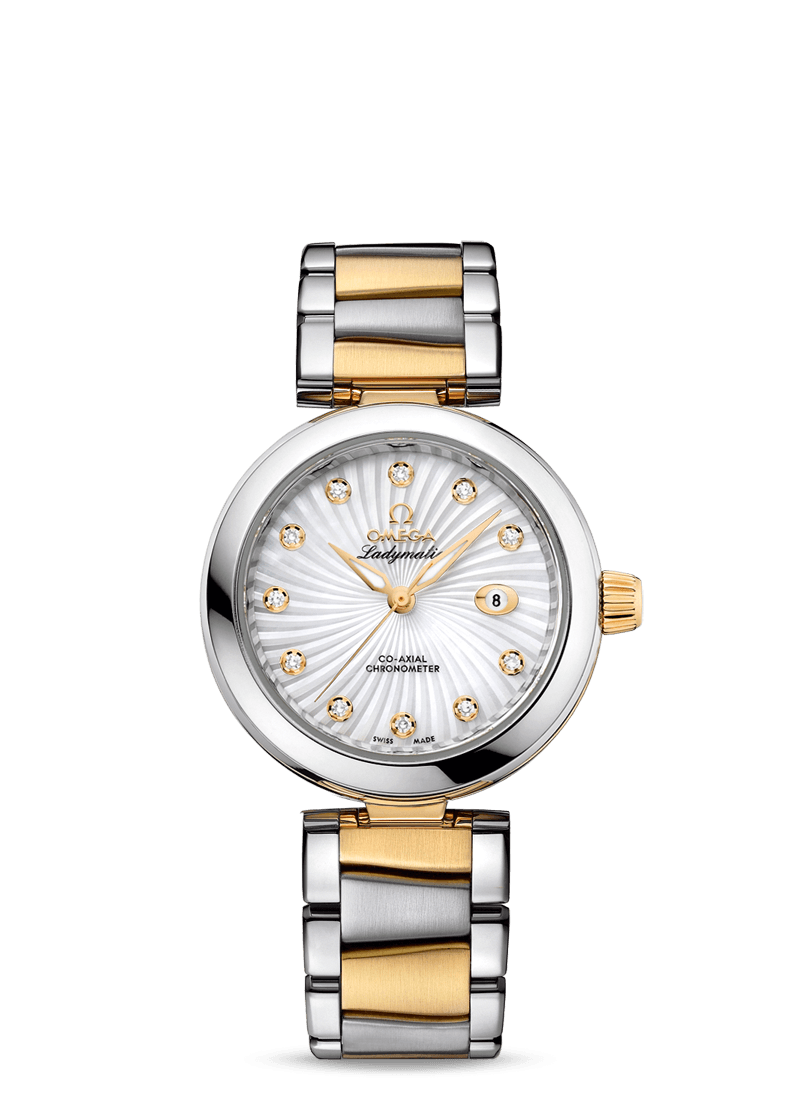 Omega 425.20.34.20.55.002 : LadyMatic Co-Axial 34 Stainless Steel / Yellow Gold / MOP / Bracelet