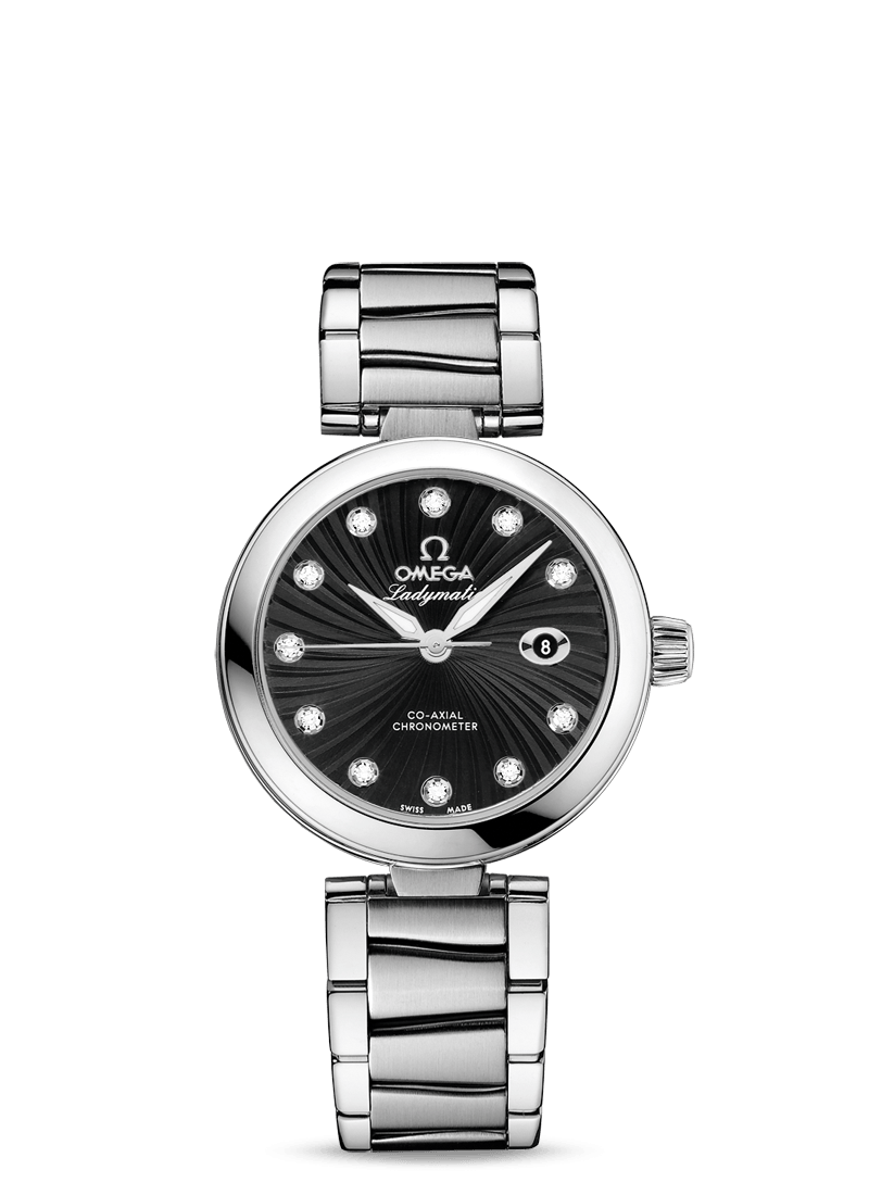 Omega 425.30.34.20.51.001 : LadyMatic Co-Axial 34 Stainless Steel / Black / Bracelet