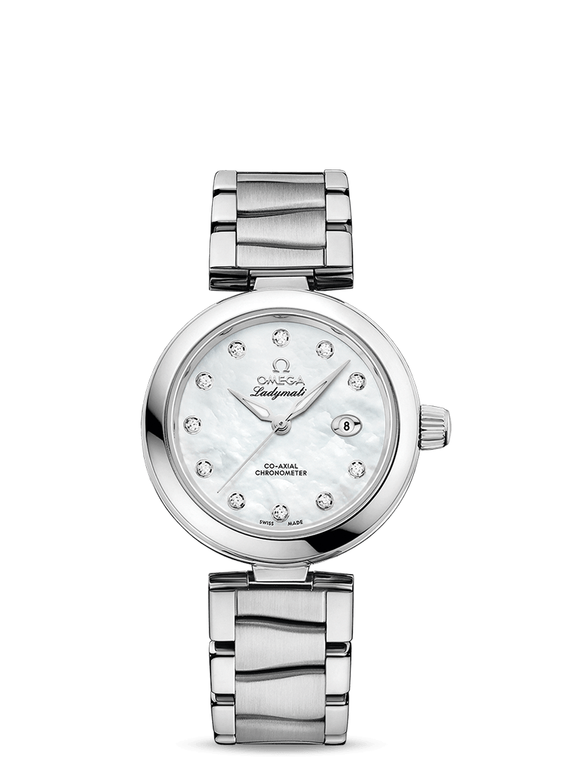 Omega 425.30.34.20.55.002 : LadyMatic Co-Axial 34 Stainless Steel / MOP / Bracelet