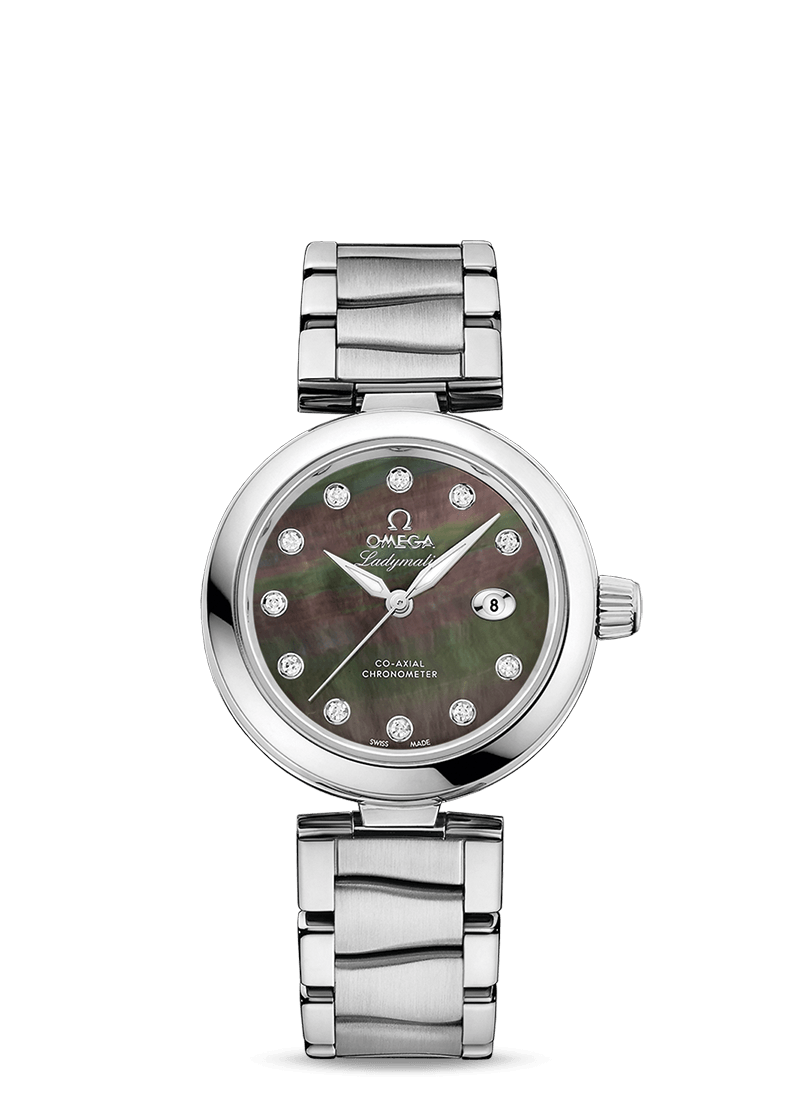 Omega 425.30.34.20.57.004 : LadyMatic Co-Axial 34 Stainless Steel / Brown MOP / Bracelet
