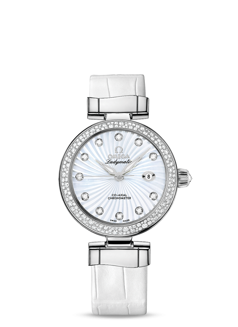 Omega 425.38.34.20.55.001 : LadyMatic Co-Axial 34 Stainless Steel / Diamond / MOP