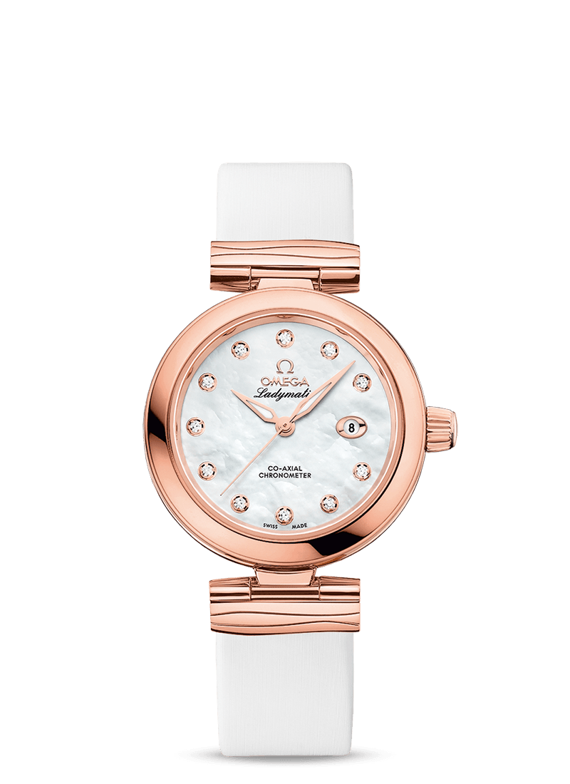 Omega 425.62.34.20.55.004 : LadyMatic Co-Axial 34 Sedna Gold / MOP